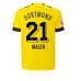 Billige Borussia Dortmund Donyell Malen #21 Hjemmetrøye 2022-23 Kortermet